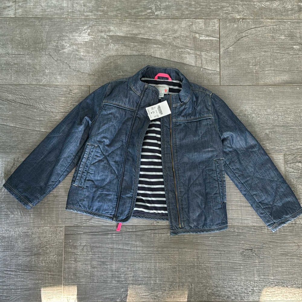 Crew cuts quilted denim jacket size 4/5